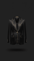 Silk tailored blazer with contrast lining