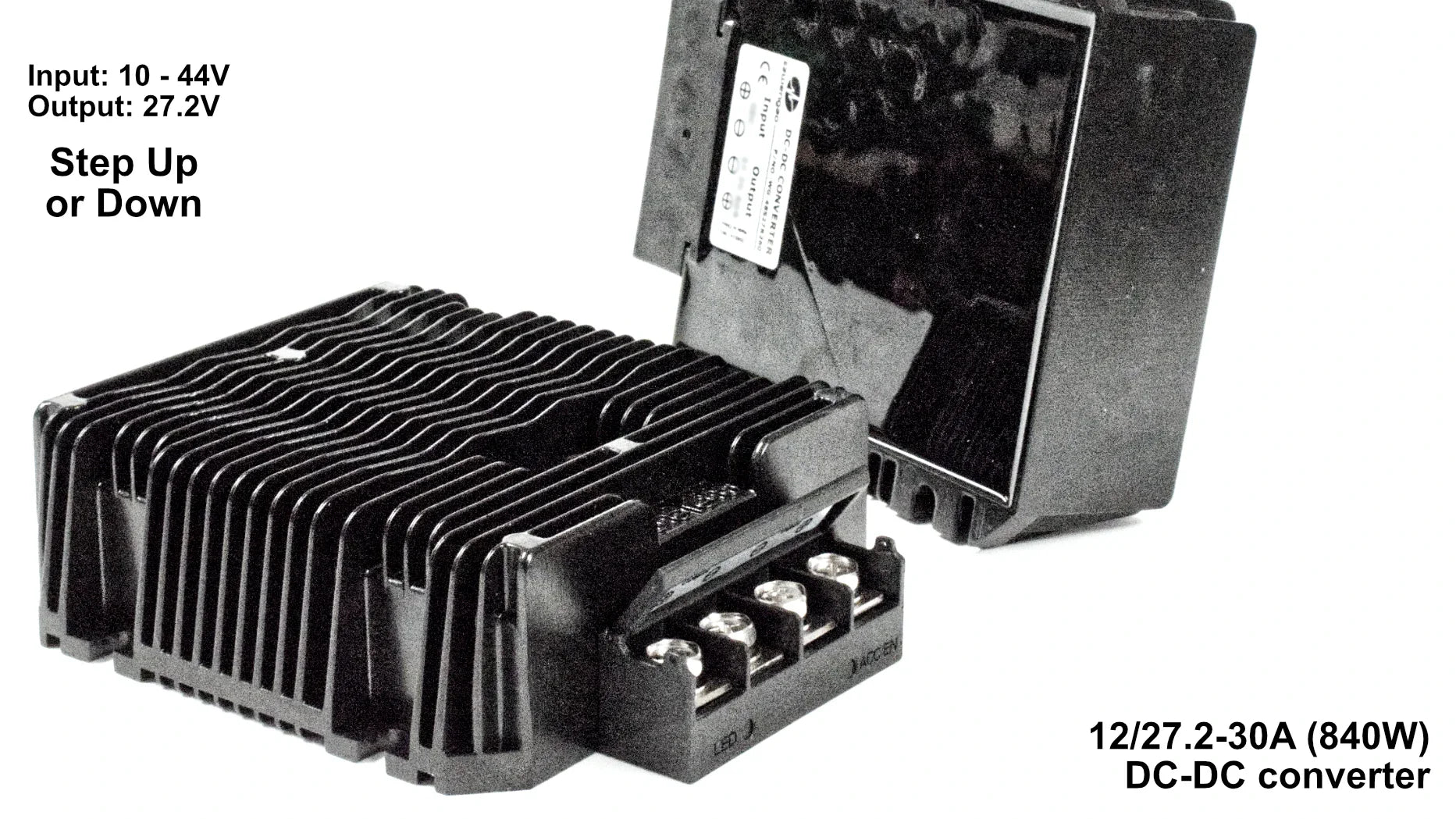 DC DC Converters: step up/down transformers for 12V, 24V & 48V DC-DC