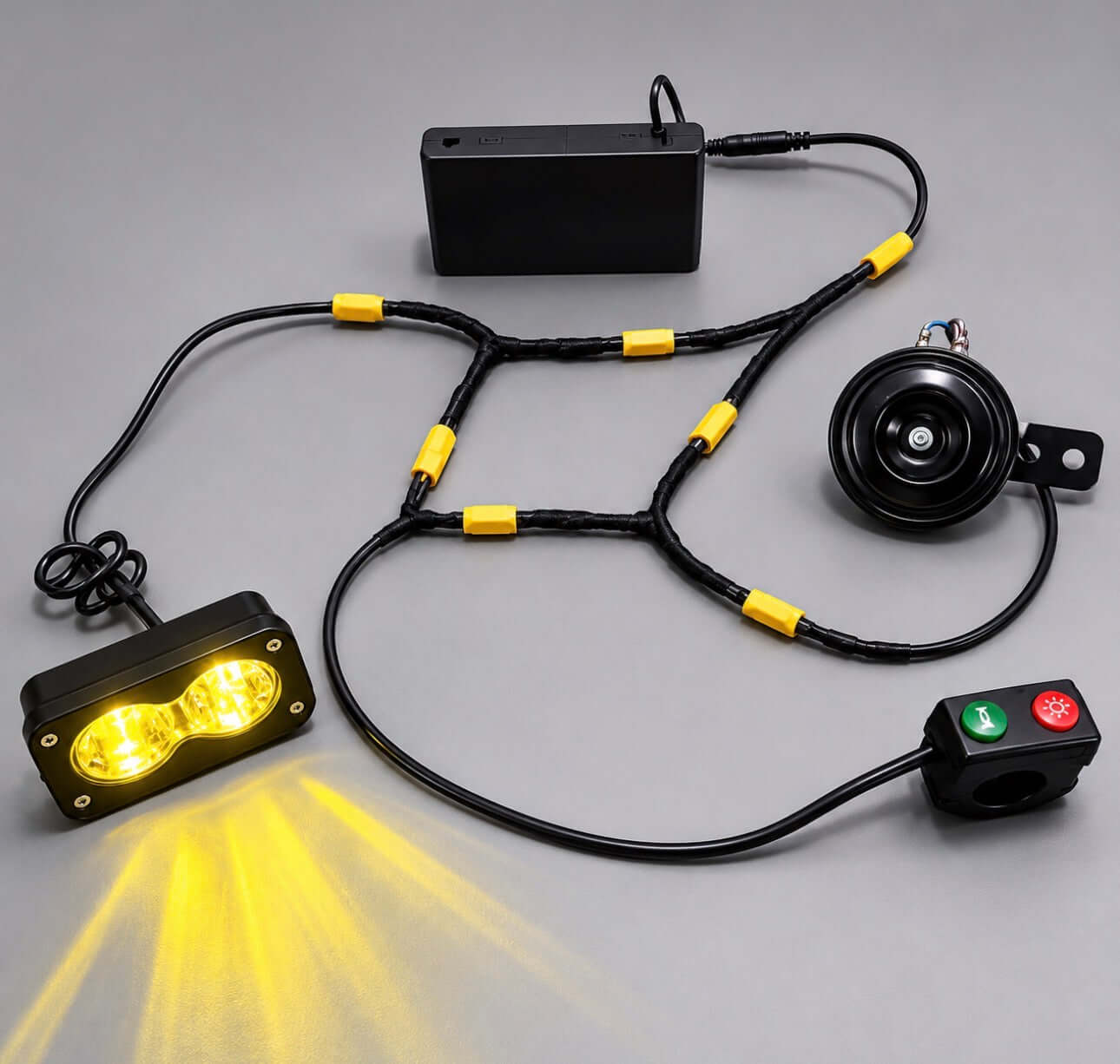 Battery Power Baja Lights With Horn