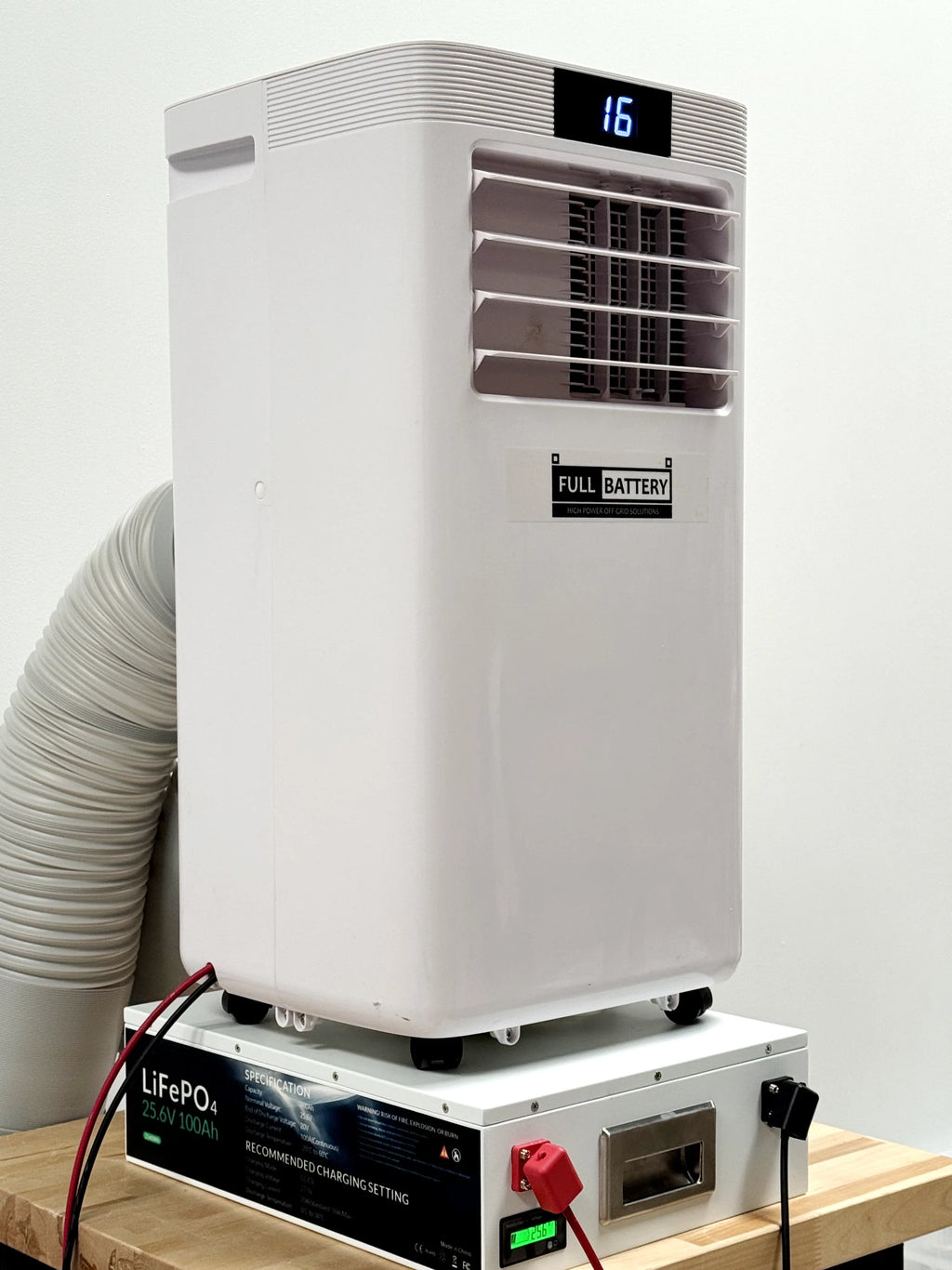 24V Pure DC Portable, Battery/Solar Air Conditioner & Heater (heat pump, 12,000 BTU/h)