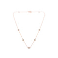 Yellow Color Plated Sterling Silver Diamond Station Necklace (1/2 cttw, K-L Color, I2-I3 Clarity)