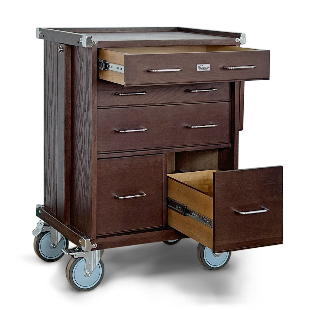 Dark Oak 5-Drawer Roller Cabinet GI-R20-D - Gerstner International
