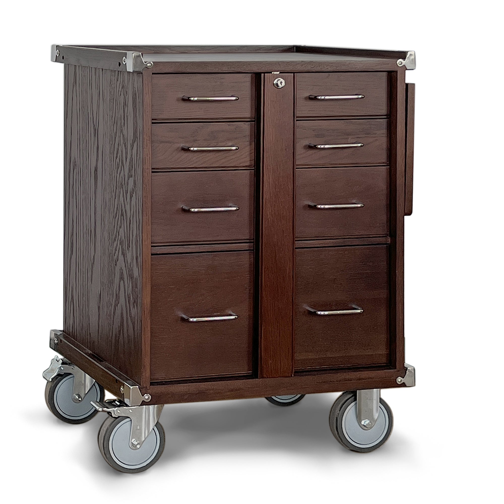 Dark Oak 5-Drawer Roller Cabinet GI-R24-D - Gerstner International
