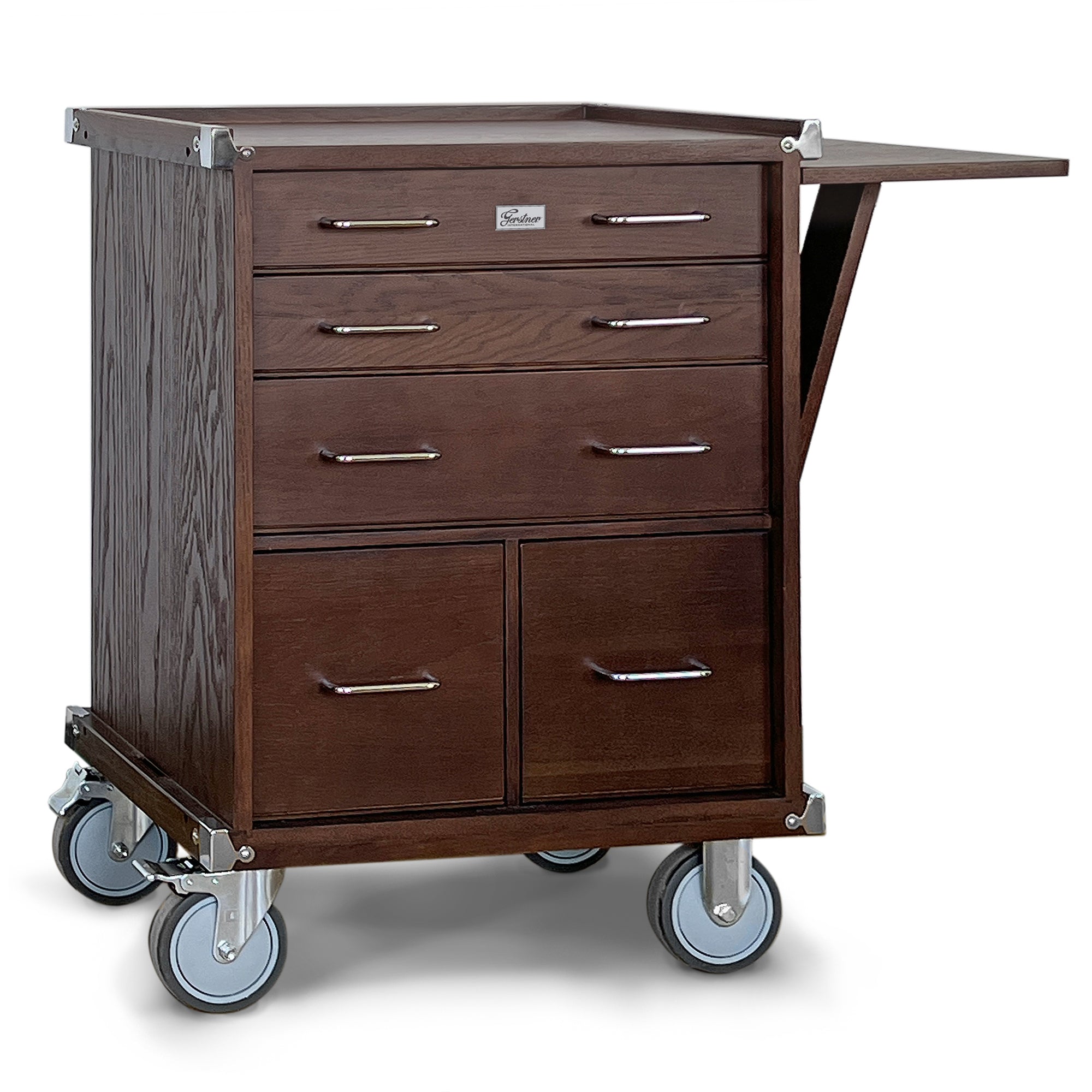 Dark Oak 5-Drawer Roller Cabinet GI-R24-D - Gerstner International