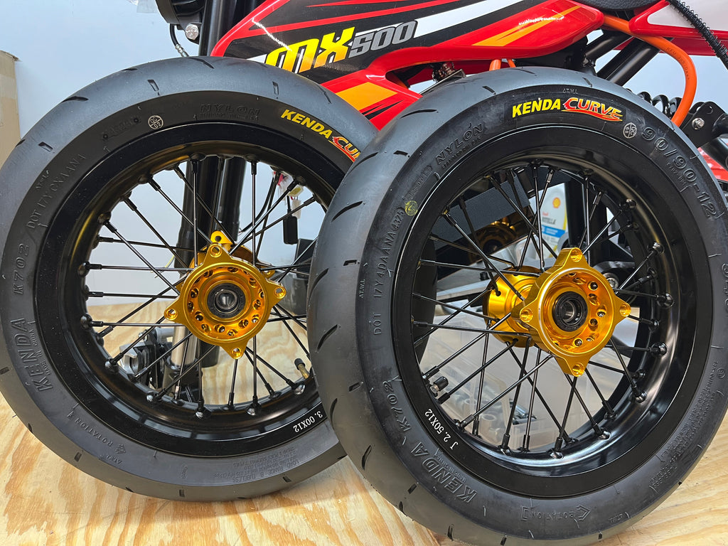Razor MX or SX 12" Supermoto Wheel Kit with CNC Aluminum Hub