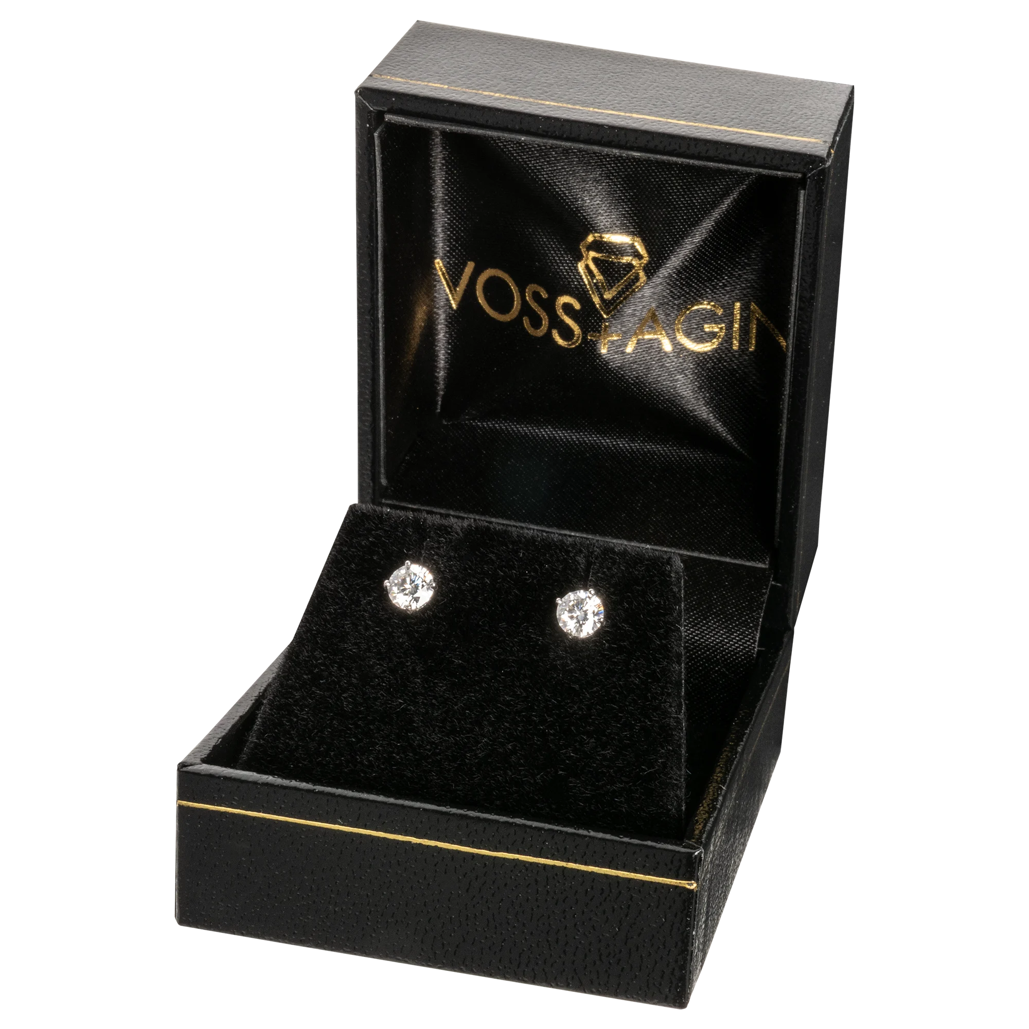2.00 CTW Lab-Grown Diamond Stud Earrings – E Color VS Clarity in Solid 14K Gold (AGI Certified)