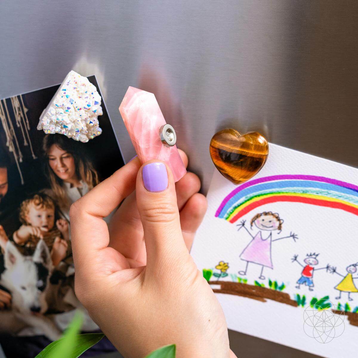 Crystal Fridge Magnets - Trio of Protection & Comfort