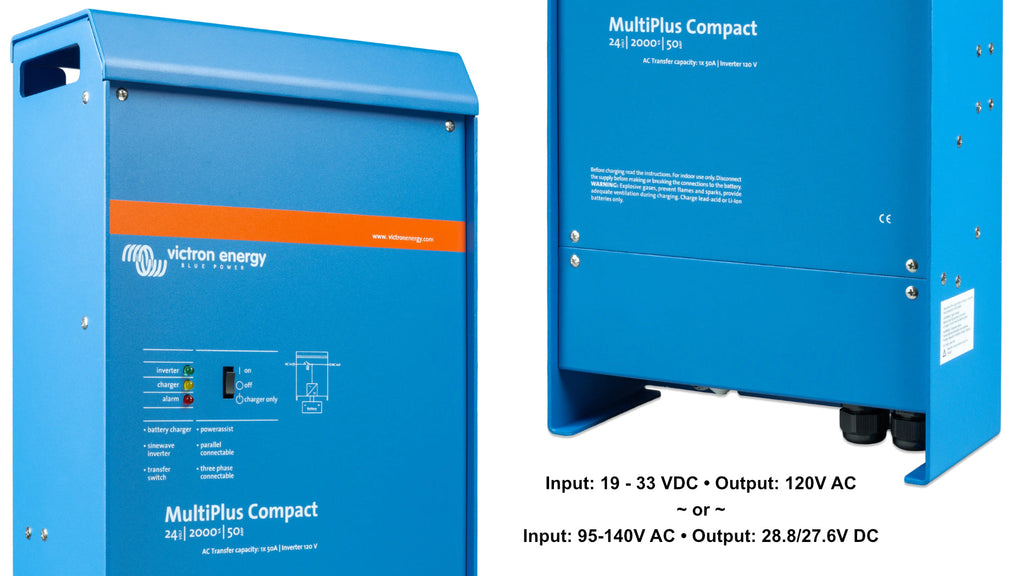 Victron 120V Inverter & Charger - 12/24/48V; 500 - 5000 Watts